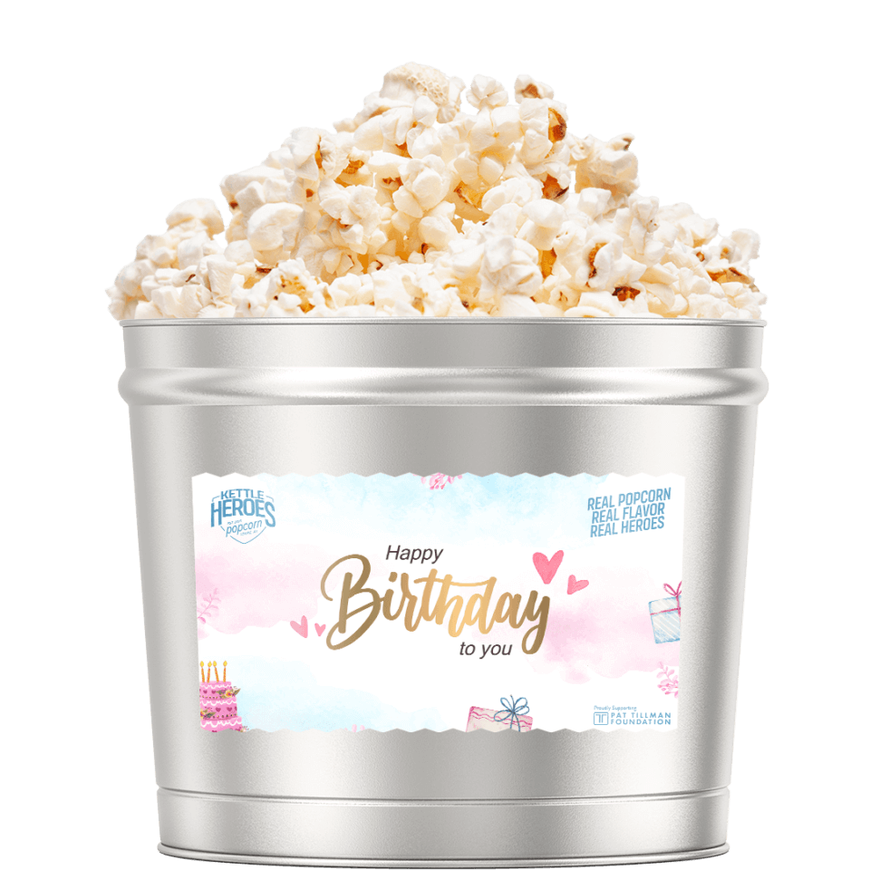 Happy Birthday Popcorn Tin | Happy Birthday to You - Kettle Heroes Popcorn